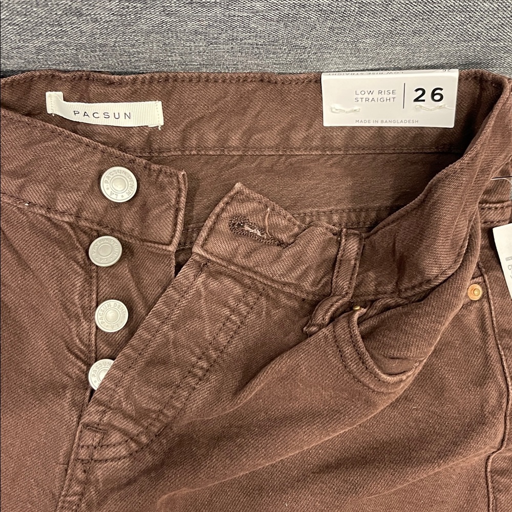 PAC Sun Espresso Low Rise Denim size 26 - Picture 2 of 4